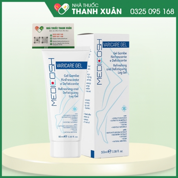 Medicosh Varicare Gel - Hỗ trợ làm giảm các triệu chứng suy giãn tĩnh mạch